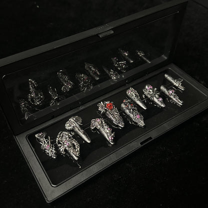Metallic Fantasy_ Press On Nail Care & Nail Art Nails, 10pcs Manicure Set Nail Art, Halloween Gift（JS6605）