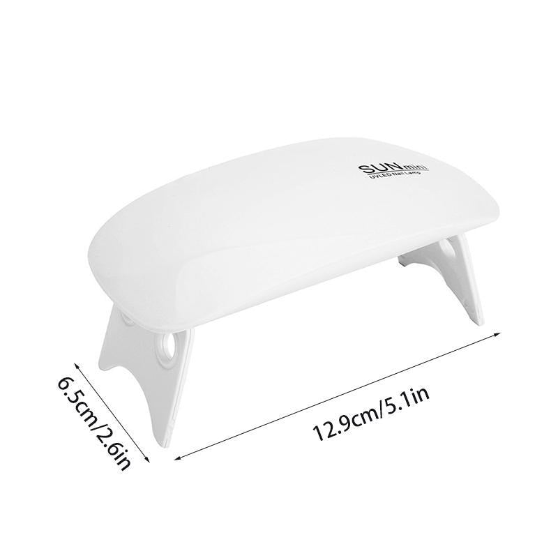 Foldable USB Rechargeable Nail Dryer, 1 Count Portable UV LED Nail Lamp, Professional Manicure Tool for Home & Beauty Salon Use